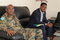 EASF Director Brig Gen Getachew Shiferaw Fayisa (right) with the Joint Chief of Staff Brig Gen PSC Dr. Osman Mohamed Abbas during the briefing by the Exercise Director. 