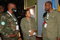 The EASF Head of Administration and Finance Ms Lina Hoareau (middle) discussing some points with the African Union Mission in Carana Chief of Staff Col Abdallah Rafick (right) and EASF Military Officer from Force Headquarters Lt Col San Antonio Muhizi.