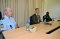 Left to right: Police Adviser D/CSP Bjarne Askholm, Civilian Adviser and Coordinator of International Advisory Coordinating Staff (IACS) Mr. Peter Zartsdahl, and the EASF Joint Chief of Staff, Brig Gen Dr. PSC Osman Mohamed Abbas during the meeting. 