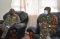 The Joint Chief of Staff, Brig. Gen. Dr. PSC Osman Mohamed Abbas Osman together with the Military Assistant Lt. Col. Boniface Chomba (left) during the meeting at the Secretariat in Karen, Nairobi.