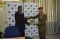 The Head of Peace Operations' Department receives a present from the Head of Delegation