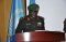 Le Commandant de la Force de l'EASF, le Brigadier-Général Vincent Gatama, prononce son discours liminaire lors de la cérémonie d'ouverture du cours des experts militaires pour les missions des Nations Unies le 23 Novembre 2020.