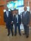 EASF Director Dr. Abdillahi Omar Bouh with H.E. Abdihakim Abdullahi H. Omer Amey, Somalia Ambassador to Ethiopia and Permanent Representative to AU, IGAD & UNECA (right) and Ambassador Fred Ngoga from Burundi, currently working with AU, during the AU Summit in Addis Ababa, Ethiopia on 9th February 2020.