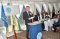 The outgoing Chairperson of the Friends of EASF Colonel Joern Rasmussen delivers a speech to participants of the End of the Year Ceremony on 8th December 2021.