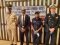ضيف الشرف الذي هو مدير عام شرطة جزر القمر السيد عبدالقادر (الثاني من اليسار) مع ثلاثة من موظفي شرطة الايساف بعد الاففتاح الرسمي للورشة في 2 مارس 2021