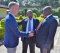 The EASF Director welcomes the Burundi Minister for National Defence and War Veterans Honorable Emmanuel Ntahomvukiye (right) to EASF Secretariat accompanied by the Civilian Technical Adviser to EASF (left).