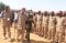 قائد قوة الايساف (في الزي الاخضر) يشارك في عملية تحقيق القوة الموعودة بها من السودان