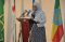 La Ministre de la Paix de la République Fédérale Démocratique d'Ethiopie, SEMme. Muferiat Kamil, lance officiellement le Séminaire de la Jeunesse pour la Paix et la Protection de l'Environnement à Addis Abeba, Ethiopie, le 6 Juillet 2021. 