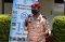 مسؤول جديد من جمهورية جيبوتي يلقي كلمة لموظفي الايساف خلال الحفل الذي أقيم في السكرتارية في كارين، نيروبي.