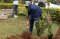 EASF Director Brig. Gen. Getachew Shiferaw Fayisa plants a tree at the Secretariat during the occasion.